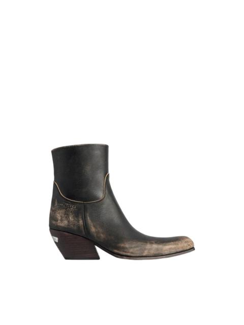 BALENCIAGA BALENCIAGA Memphis $1590 Black/Beige Boots New & Authentic (