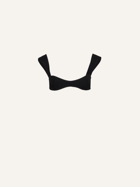 MAGDA BUTRYM Retro bustier swim top in black