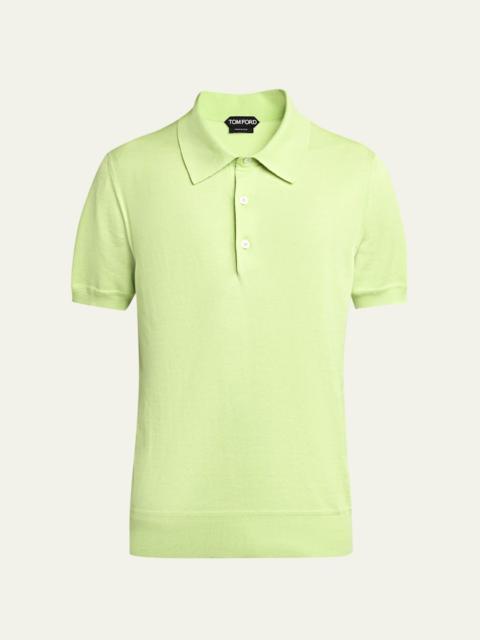 TOM FORD Men's Classic-Fit Cotton Knit Polo Shirt
