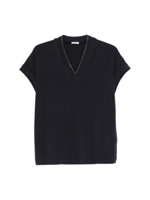Brunello Cucinelli Cotton v-necked t-shirt