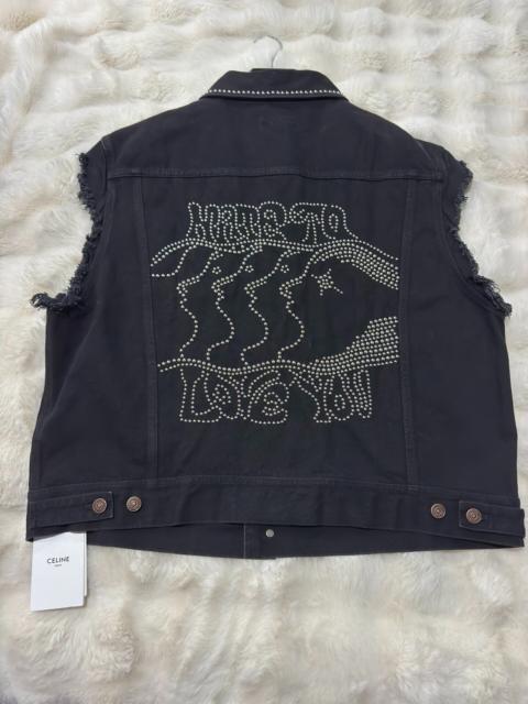 CELINE Celine Brand-New Runway-Style Heavily Studded Denim Vest