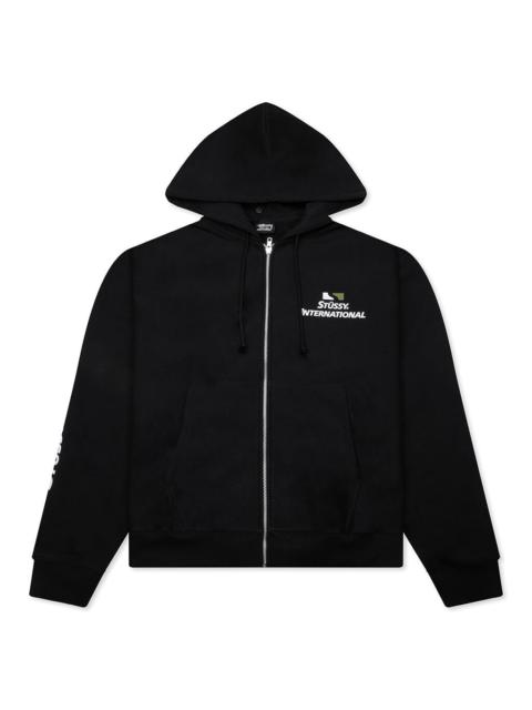 Stüssy STÜSSY INTERNATIONAL ZIP HOODIE - BLACK