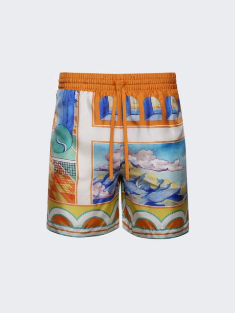 CASABLANCA Surreal Pool Shorts Multicolor