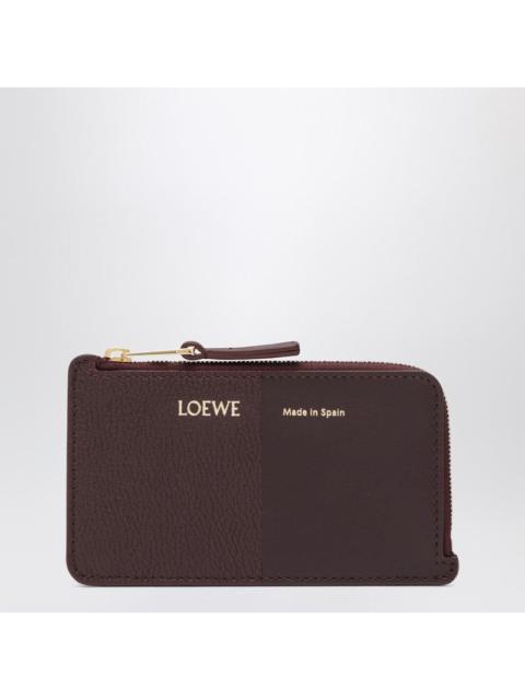 Loewe Loewe Card Holder With Coin Pocket In Dark Burgundy Women