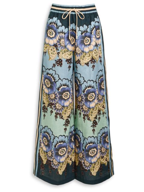 ALÉMAIS Alemais Madalena Floral-print Flax Trousers