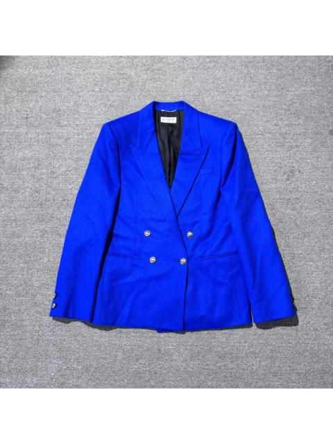 SAINT LAURENT YSL Saint Laurent FW21 Blue Flannel Tuxedo Coat