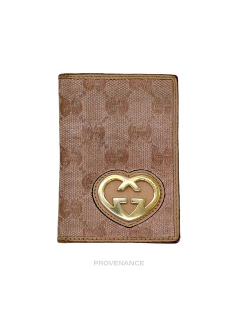 GUCCI Gucci Heart Pocket Organizer Wallet - Pink GG Canvas