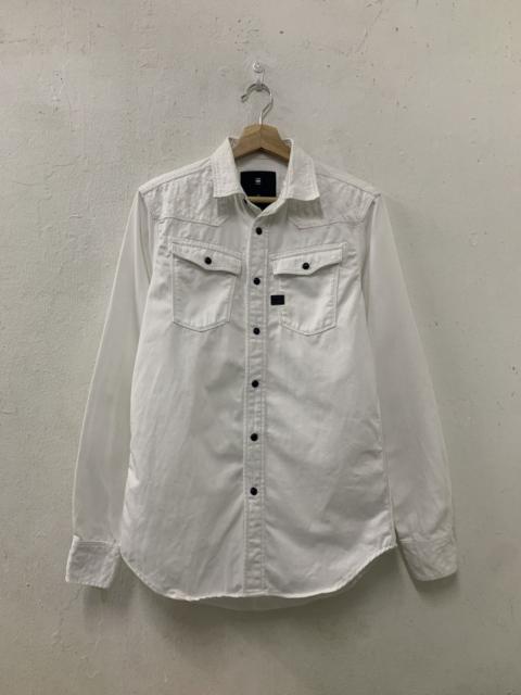 G Star Raw - G-STAR RAW WESTERN 3301 MR SHIRT SNAP BUTTON DISTRESSED