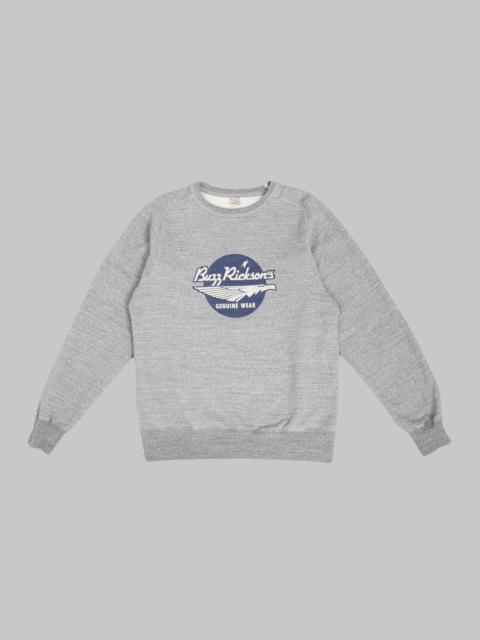 Buzz Rickson's Buzz Rickson's BR69507 Freedom Sleeve Sweatshirt Heather Grey