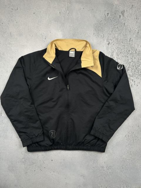 Nike Vintage Nike Black Gold Track Jacket TwoTone Swoosh Logo 00s