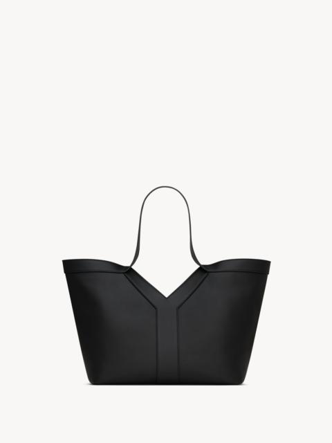 SAINT LAURENT Y SMALL TOTE IN LEATHER