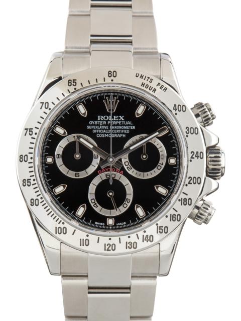 ROLEX Pre-Owned Rolex Daytona Tachymeter Bezel Ref 116520 Black Dial