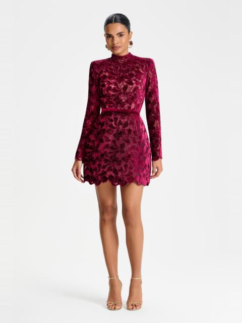 NADINE MERABI Lydia Burgundy Dress