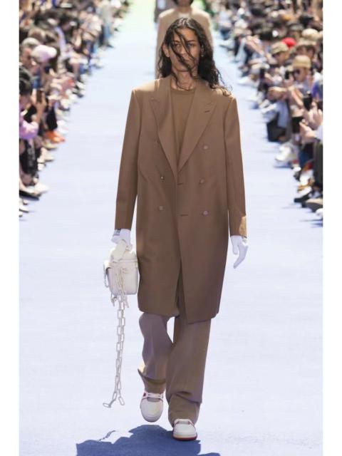 Louis Vuitton SS19 plain rainbow runway double breasted coat