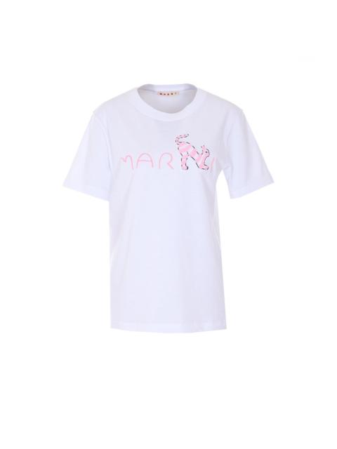 Marni Marni Women Animal Alphabet Print Logo T-Shirt