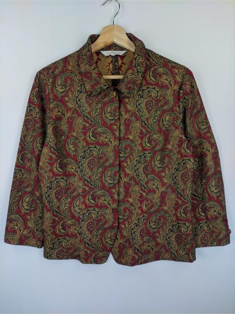 Other Designers Vintage - Steals🔥Vintage Burberry Cropped Coat Jacket Paisley