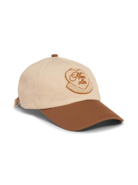 Moncler Moncler Two-Tone Logo Patch Adjustable Baseball Cap in Beige at Nordstrom