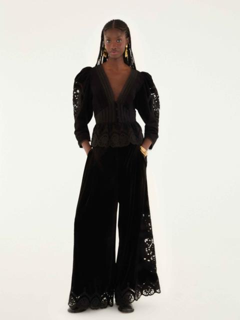 FARM RIO Black Artichoke Heart Richelieu Pants