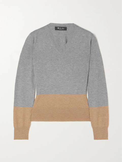 Loro Piana Color-block Cashmere Sweater