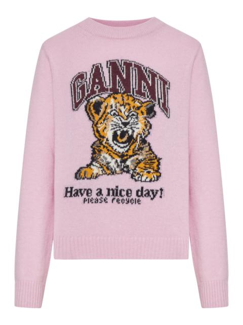 GANNI GRAPHIC WOOL SWEATER