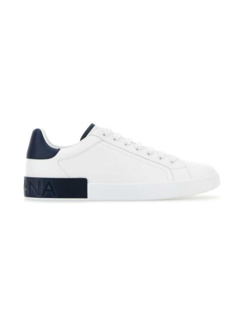 White Leather Portofino Sneakers