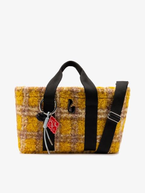 Larroudé Americana Tote Bag In Dijon Plaid Fur