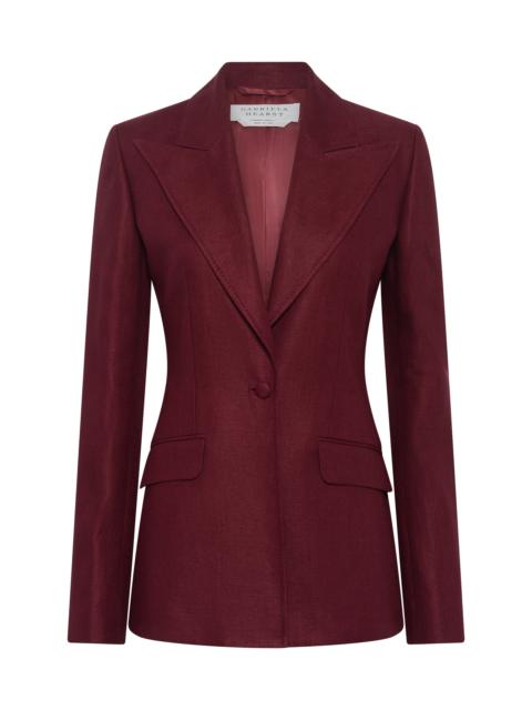 GABRIELA HEARST Leiva Blazer in Bordeaux Linen Twill