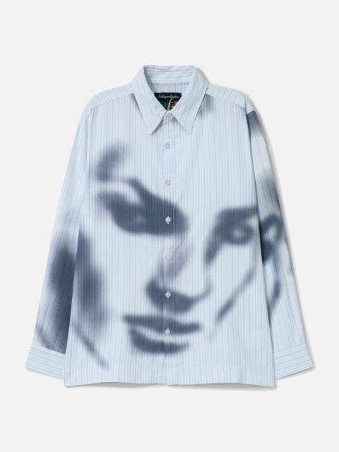 KidSuper BLURRY FACE AIRBRUSH STRIPED BUTTON UP