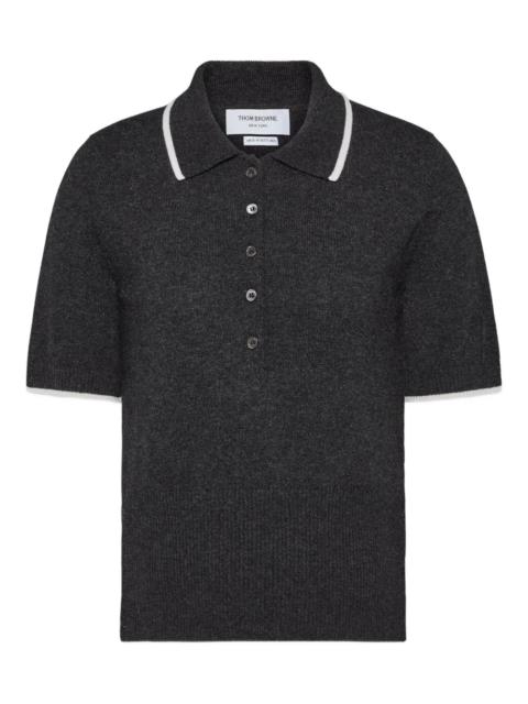 Thom Browne Browne 65 Jersey Intarsia Cashmere Polo Women