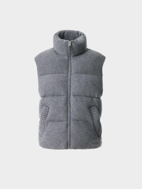 MACKAGE BRAXTON Cashmere Wool Blend Vest with Contrast Yoke