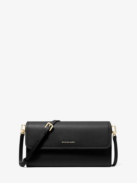 MICHAEL KORS Jet Set Small Pebbled Leather Smartphone Crossbody Bag