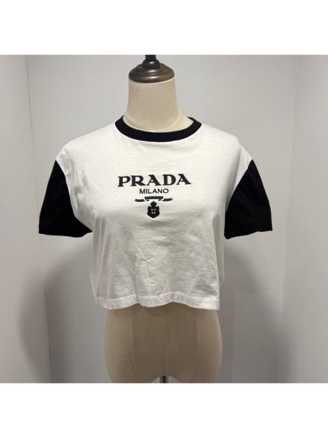 Prada Prada Color-Blocked Print Short Sleeve Shirt