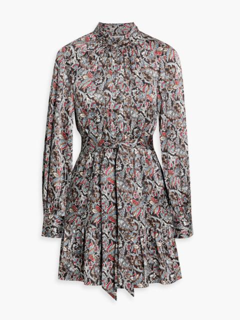 VERONICA BEARD Zoella paisley-print silk-blend satin mini dress