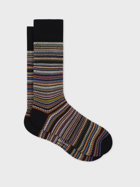 Paul Smith Signature Stripe Cotton-Blend Pique Socks