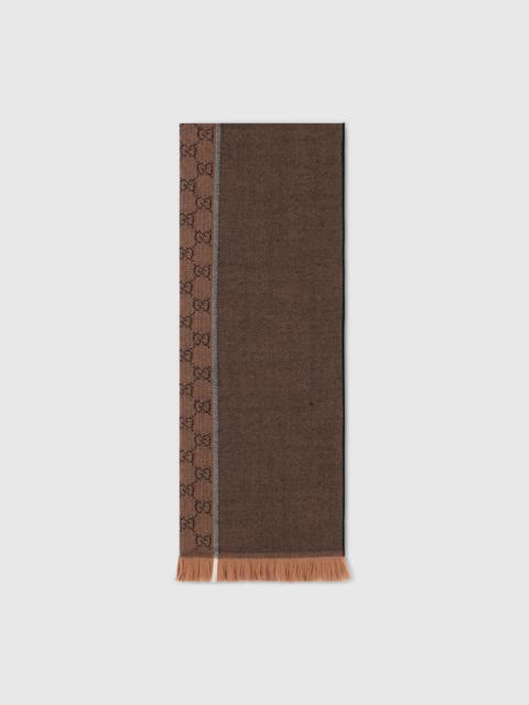 GUCCI GG wool jacquard scarf