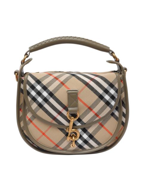 Burberry Women Check Crossbody Bag With Clip B