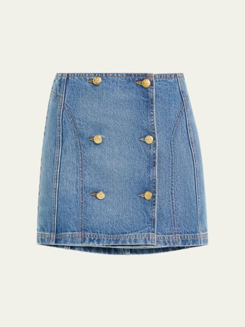 ULLA JOHNSON The Clara Denim Mini Skirt