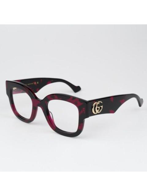GUCCI NEW Gucci GG1423O 003 Fuchsia Havana Women Square Eyeglasses GG 1423O