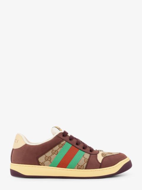 GUCCI Gucci Gg Fabric Leather Sneakers