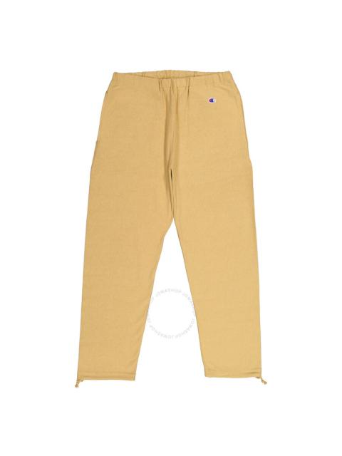 Champion Champion Men's Beige Cotton Logo Long Sweatpants