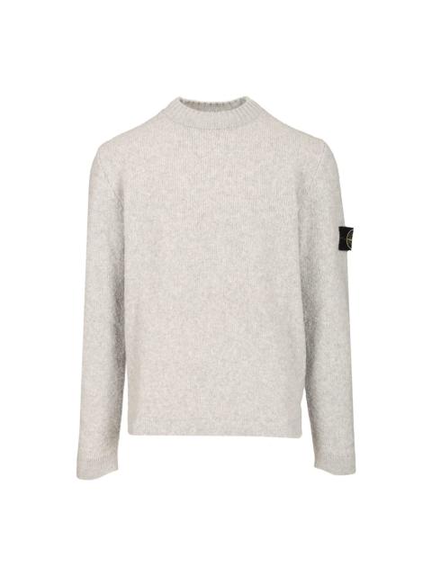 Stone Island Organic Cotton Crew Neck Sweater With English Ribs