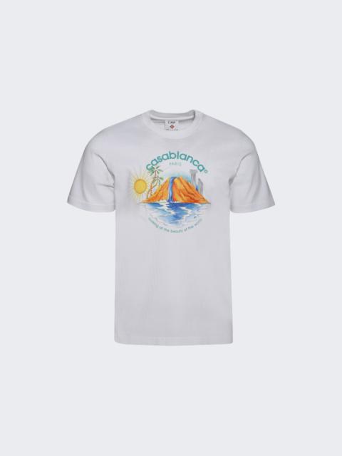 CASABLANCA Oasis Printed Tee White