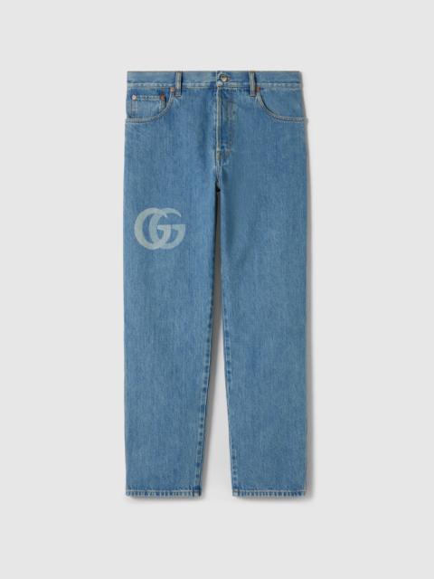 GUCCI Lasered Double G denim pant