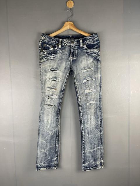 Other Designers If Six Was Nine × Japanese Brand × Vintage - VINTAGE SKY BOMBER Style Acid Grey Ripped Denim Pants