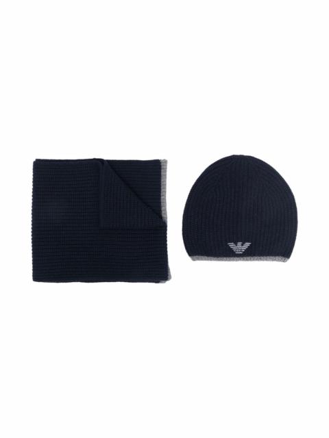 EMPORIO ARMANI Scarf and beanie set