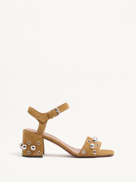 Valentino NELLCÔTE CRUST LEATHER SANDAL 60MM