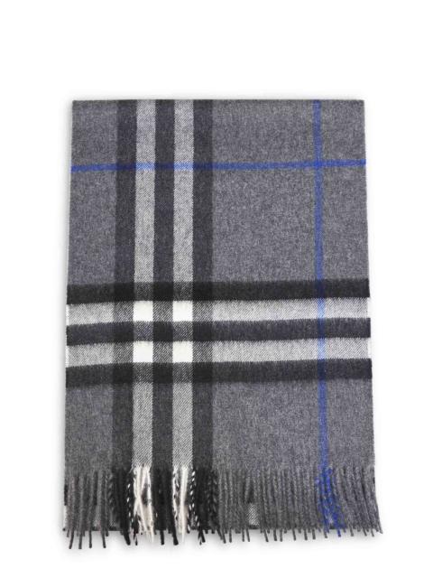 Burberry Burberry Women Grey Cashmere Check Scarf<Br/>