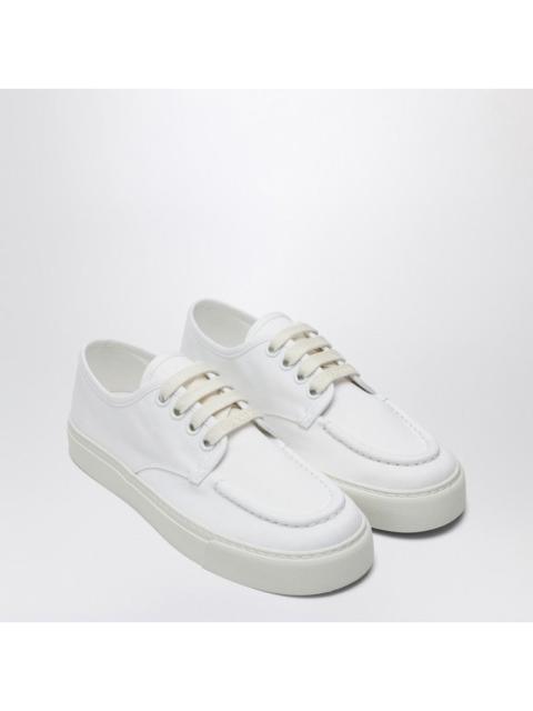 Prada Prada White Sneaker In Cotton Canvas Men