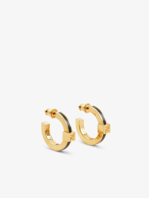 FENDI Forever Fendi earrings Gold-colored and black metal earrings