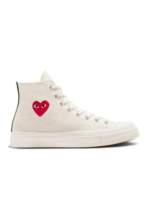 Comme Des Garçons COMME DES GARÇONS PLAY X CHUCK 70 HIGH 'SINGLE HEART - MILK'